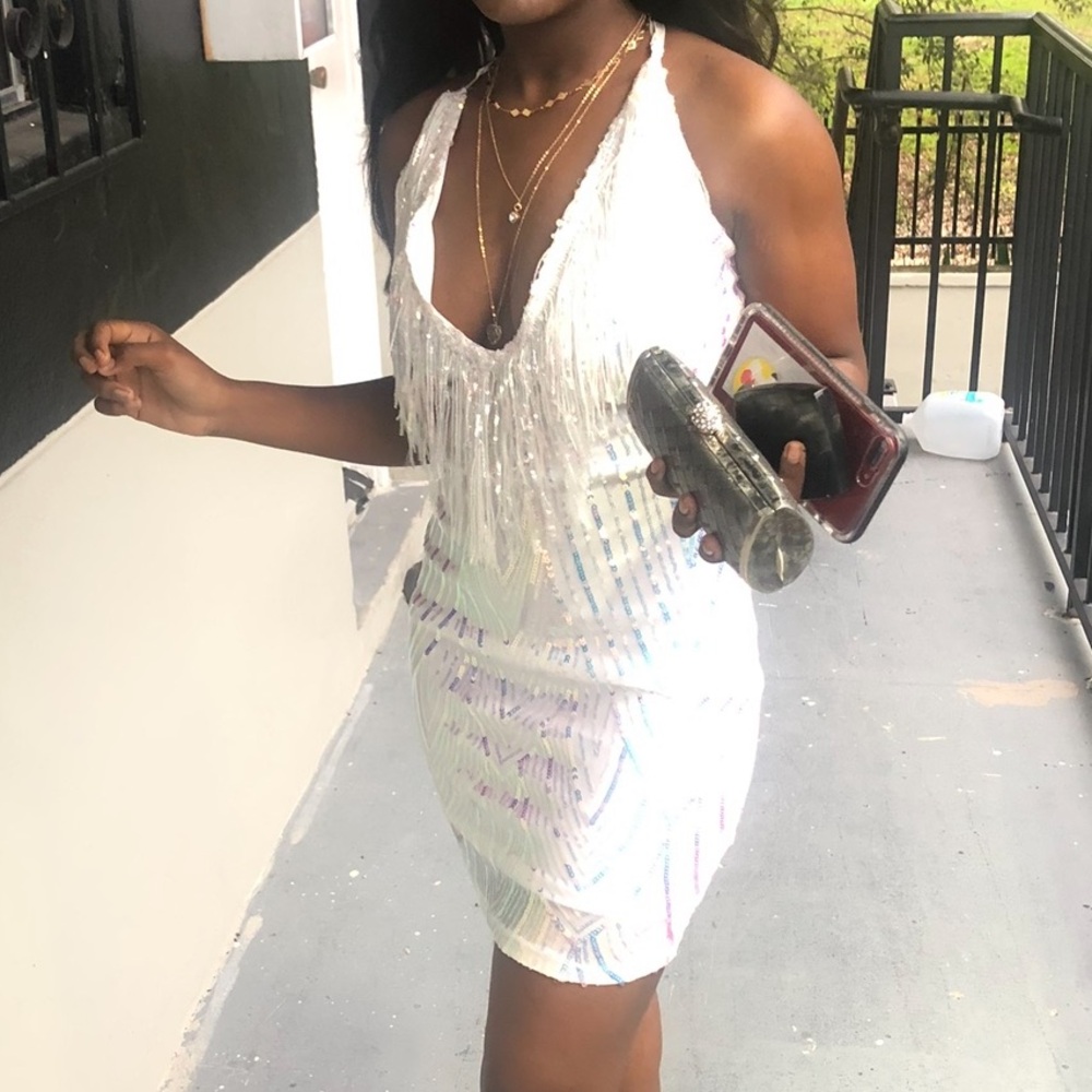Sparkly white dress